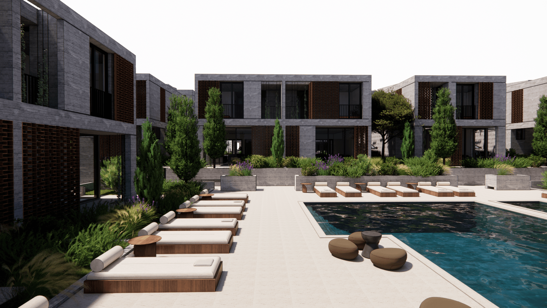 Nowoczesny projekt willi i apartamentów